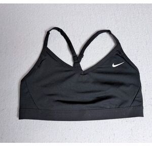 Nike Dry Fit Racer Back Sports Bra Black Size Women's Large Rn56323 Adjustable